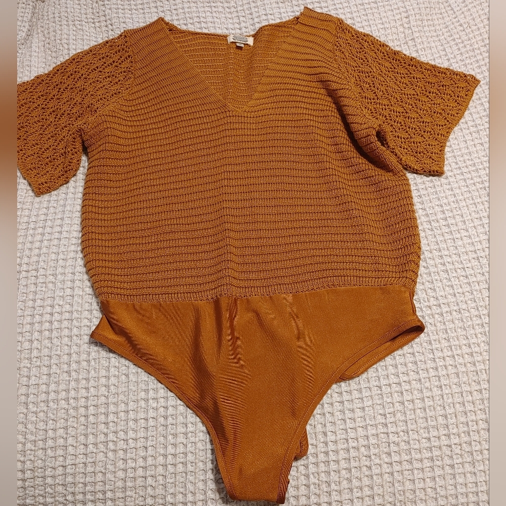 Sweater knit bodysuit